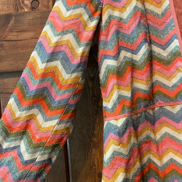 Anthropologie Blank London Metallic Chevron Jacket Blazer - Picture 6 of 9